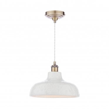 Laura Ashley Pussywillow Pendant White Ceramic