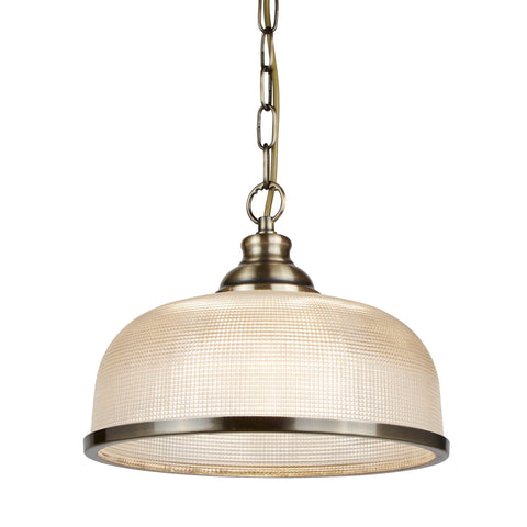 BISTRO II 1 LIGHT PENDANT - ANTIQUE BRASS