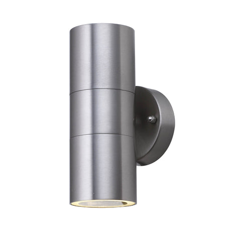 METRO OUTDOOR & PORCH WALL 2 LIGHT - STAINLESS STEEL