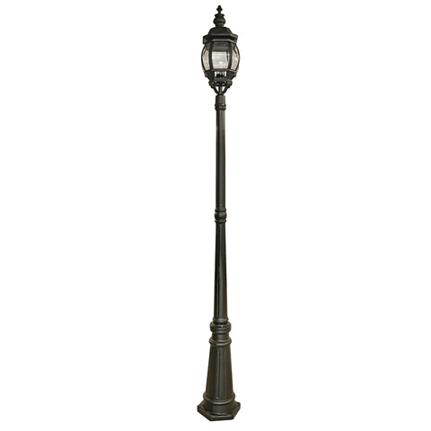 BEL AIRE OUTDOOR POST LAMP  1 LIGHT BLACK
