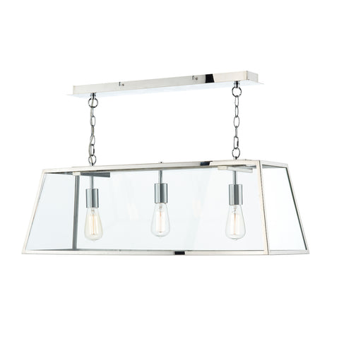 Academy 3 Light Bar Pendant - Stainless Steel