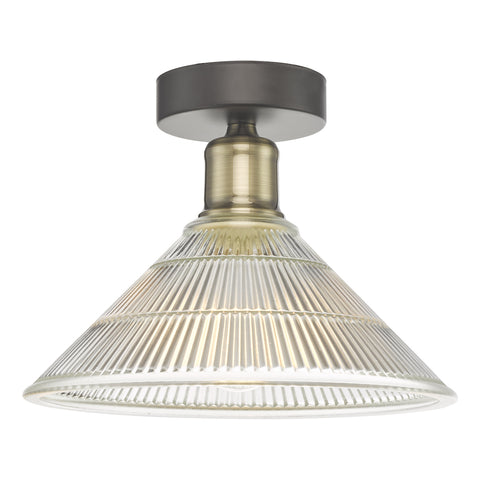 Boyd 1 Light Flush - Antique Brass