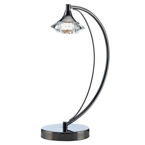 Luther 1 Light Table Lamp - Black Chrome