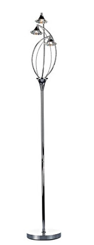 Luther 3 Light Floor Lamp - Polished Chrome