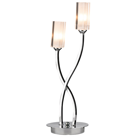 Morgan 2 Light Table Lamp - Polished Chrome