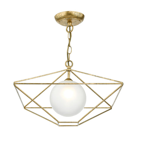 Orsini 1 Light Pendant - Antique Gold