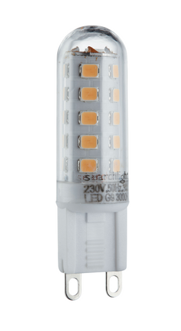 Pack of 8 LED G9 3 Watt bulbs Warm White