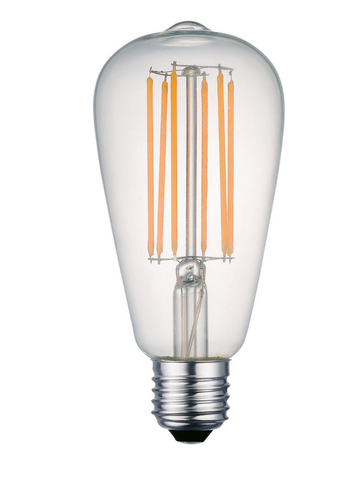 Pack of 3 LED 6 Watt Squirrel E27 Clear Glass Filament Lamps