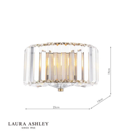 Laura Ashley Fernhurst Wall Light Crystal and Antique Brass