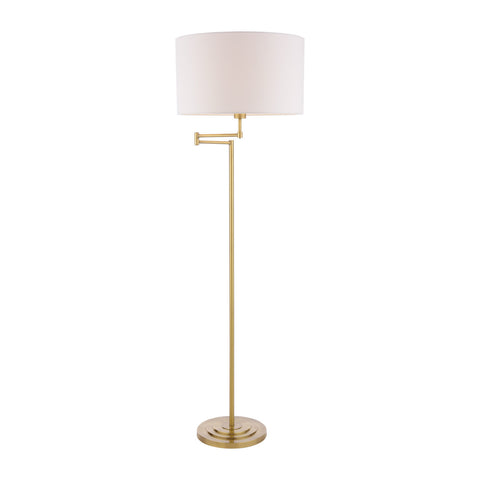 Laura Ashley Marlowe Floor Lamp Antique Brass With Shade