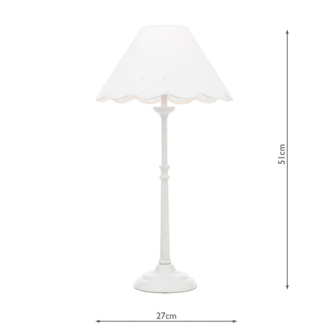 Laura Ashley Cordwell Table Lamp Matt White With Shade