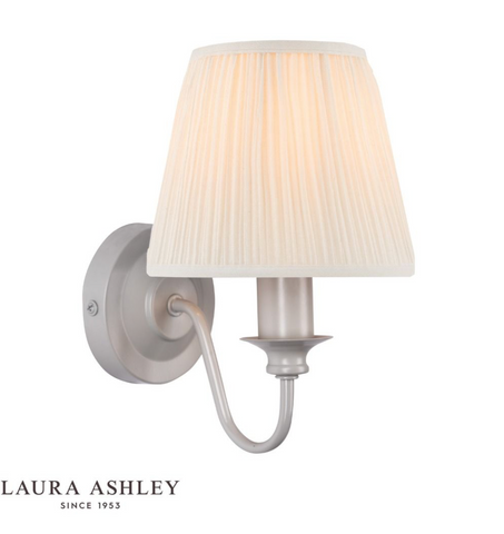 Laura Ashley Ellis Wall Light Grey With Shade