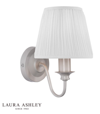 Laura Ashley Ellis Wall Light Grey With Shade