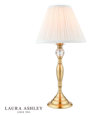 Laura Ashley Ellis Table Lamp Antique Brass With Ivory Shade