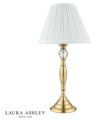 Laura Ashley Ellis Table Lamp Antique Brass With Ivory Shade