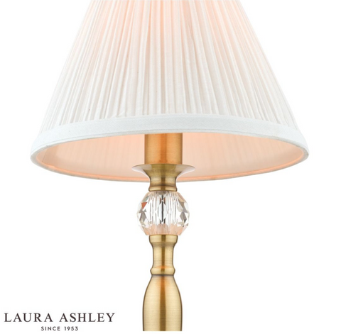 Laura Ashley Ellis Table Lamp Antique Brass With Ivory Shade