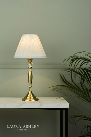 Laura Ashley Ellis Table Lamp Antique Brass With Ivory Shade