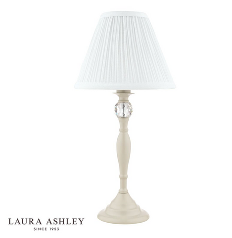 Laura Ashley Ellis Table Lamp Cream With Ivory Shade