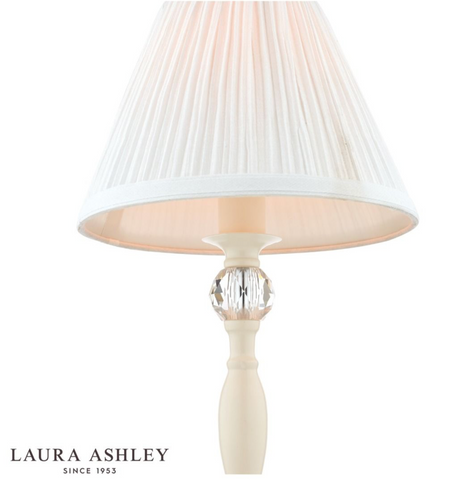 Laura Ashley Ellis Table Lamp Cream With Ivory Shade