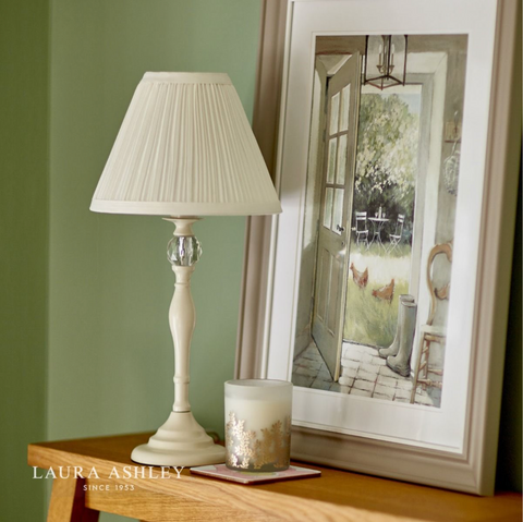 Laura Ashley Ellis Table Lamp Cream With Ivory Shade