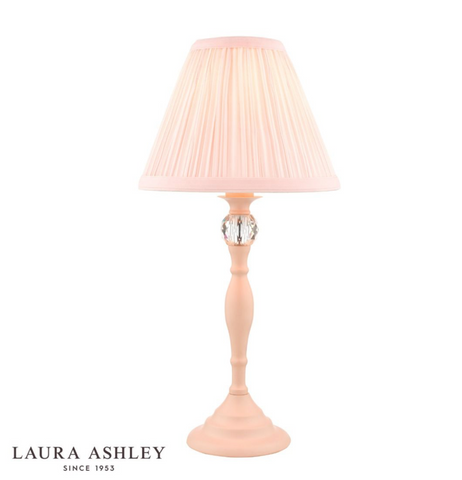 Laura Ashley Ellis Table Lamp Pink With Blush Shade