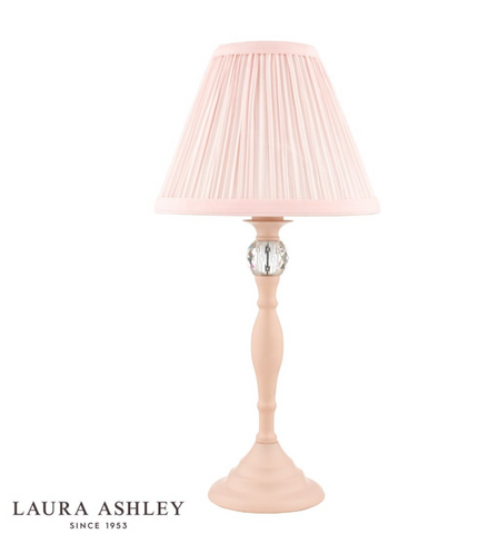 Laura Ashley Ellis Table Lamp Pink With Blush Shade