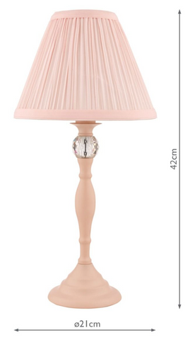 Laura Ashley Ellis Table Lamp Pink With Blush Shade