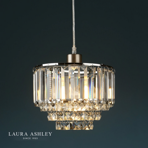 Laura Ashley Vienna Easy Fit Pendant Crystal & Polished Chrome