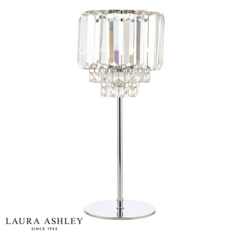 Laura Ashley Vienna Table Lamp Crystal & Polished Chrome