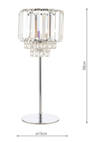 Laura Ashley Vienna Table Lamp Crystal & Polished Chrome