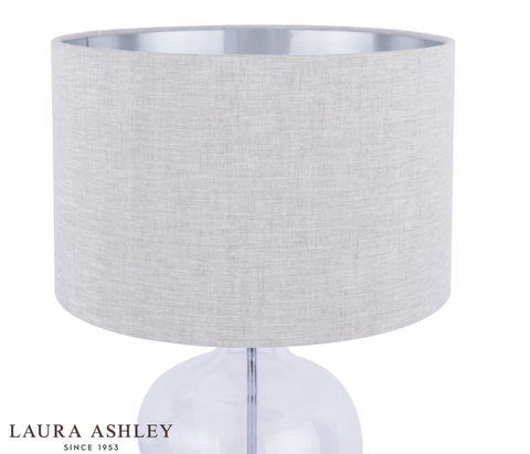 Laura Ashley Ockley Touch Table Lamp Polished Chrome & Glass With Shade