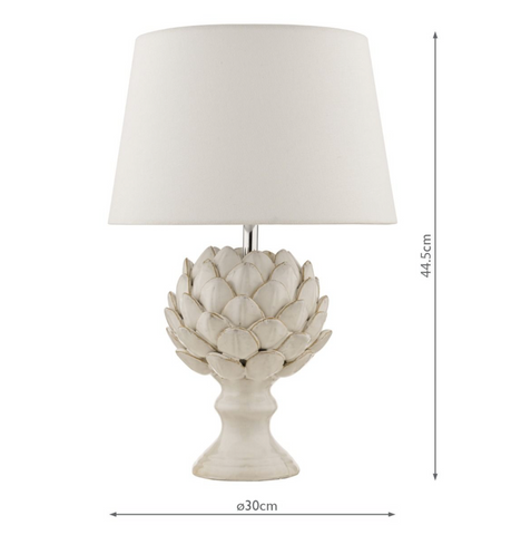 Laura Ashley Artichoke Ceramic Table Lamp With Shade