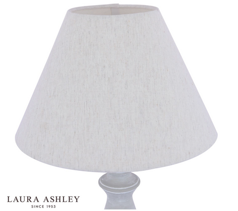 Laura Ashley Chedworth Table Lamp Concrete & Polished Nickel With Shade