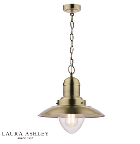 Laura Ashley Corbridge Pendant Antique Brass