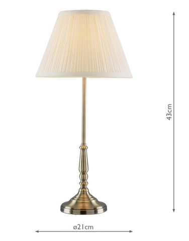 Laura Ashley Elliot Table Lamp Antique Brass With Shade