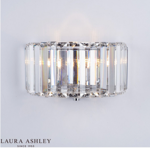 Laura Ashley Fernhurst Wall Light Polished Chrome Glass