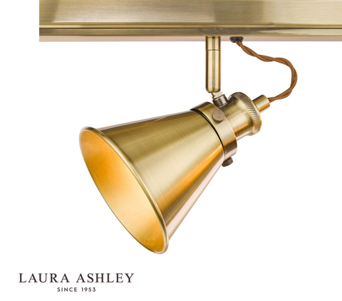 Laura Ashley Rufus 3lt Bar Spotlight Antique Brass