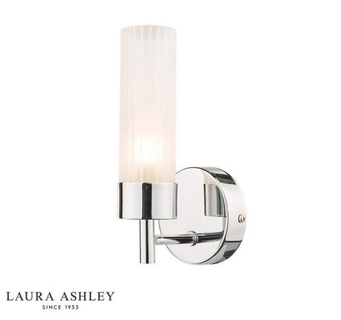 Laura Ashley Howard Bathroom Wall Light Polished Chrome IP44