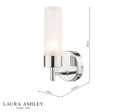 Laura Ashley Howard Bathroom Wall Light Polished Chrome IP44