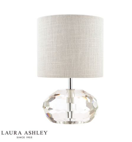 Laura Ashley Ivy Table Lamp Faceted Crystal Glass With Shade