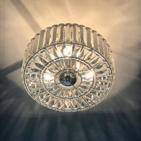 Laura Ashley Fernhurst 3 Light Flush Crystal and Polished Chrome