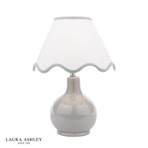 Laura Ashley Bramhope Table Lamp Grey Ceramic With Shade