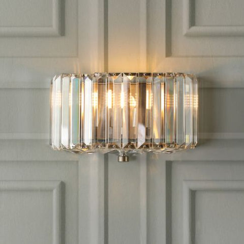 Laura Ashley Fernhurst Wall Light Crystal and Antique Brass