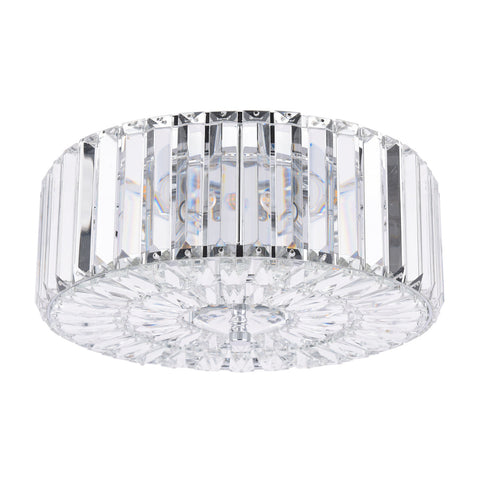 Laura Ashley Fernhurst 3 Light Flush Crystal and Polished Chrome