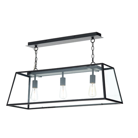 Academy 3 Light Bar Pendant - Black