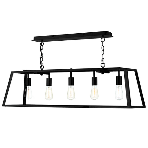 Academy 5 Light Pendant - Black