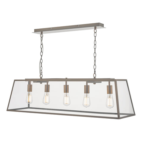 Academy 5 Light Bar Pendant - Antique Copper