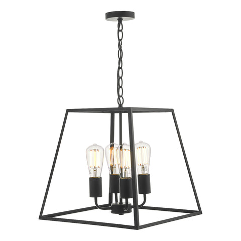 Academy 4 Light Lantern - Black