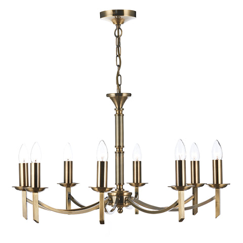 Ambassador 8 Light Dual Mount Pendant - Antique Brass