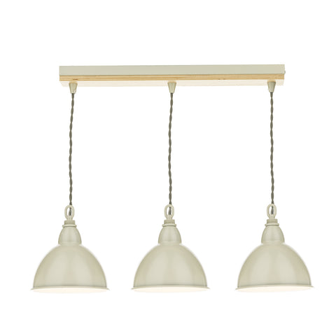 Blyton 3 Light Bar Pendant complete with Painted Shds